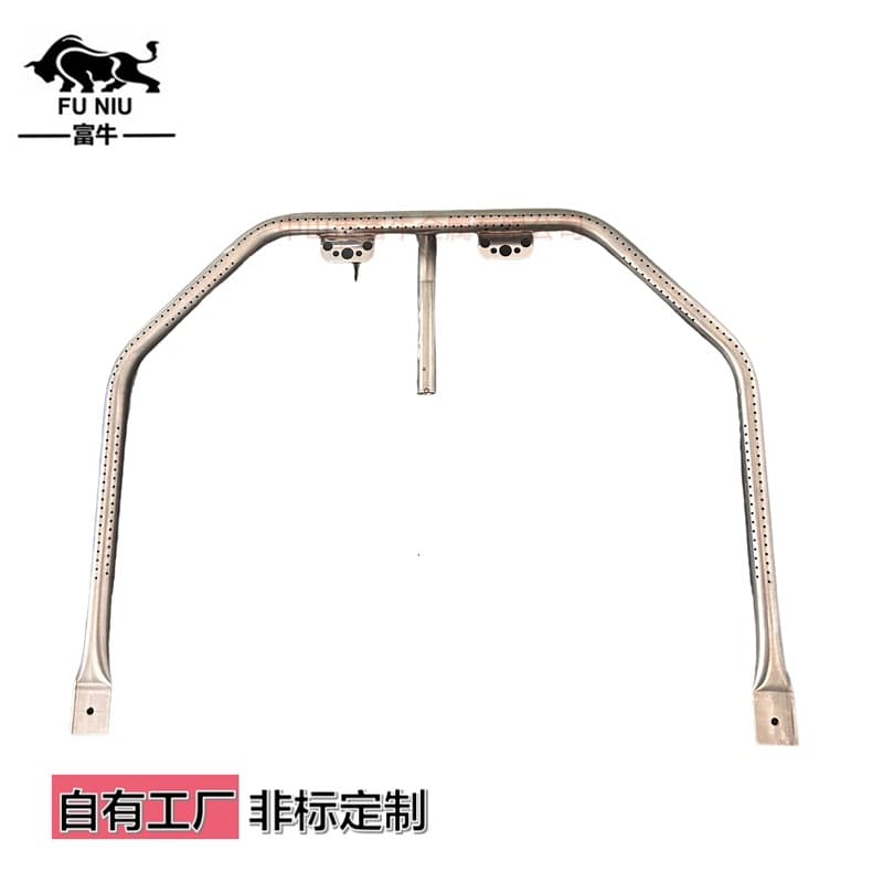 Factory direct sales barbecue stove head stainless steel fire tube stove large pizza stove metal accessories