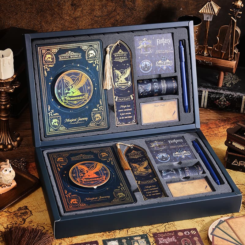 Magic Academy notebook set gift box book Harry Potter hand ledger high-value notepad primary school students