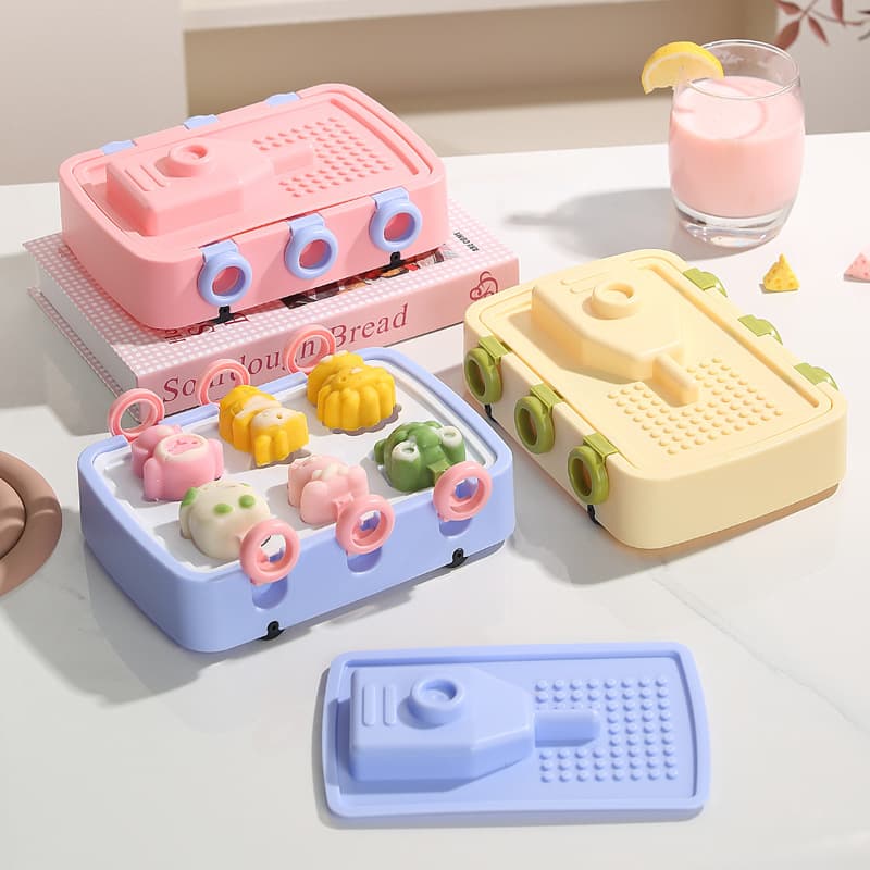 INS Tank Silicone Ice Mold DIY Homemade Ice Cream Mold for Kids, Popsicle Mold, Ice Cube Tray