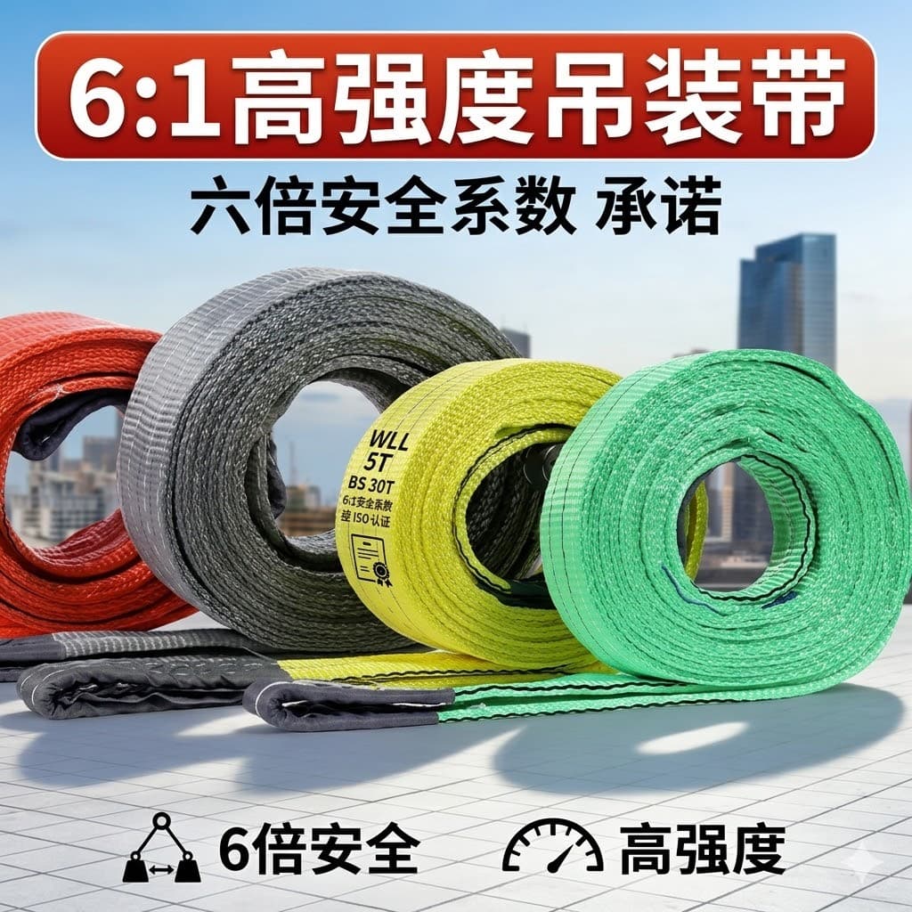 National Standard Lifting Straps, Lifting Belts, Sling Ropes, Crane Tow Ropes, Fabric Straps, 3t, 5t, 10 Tons, 1 Ton Flat Lifting Straps