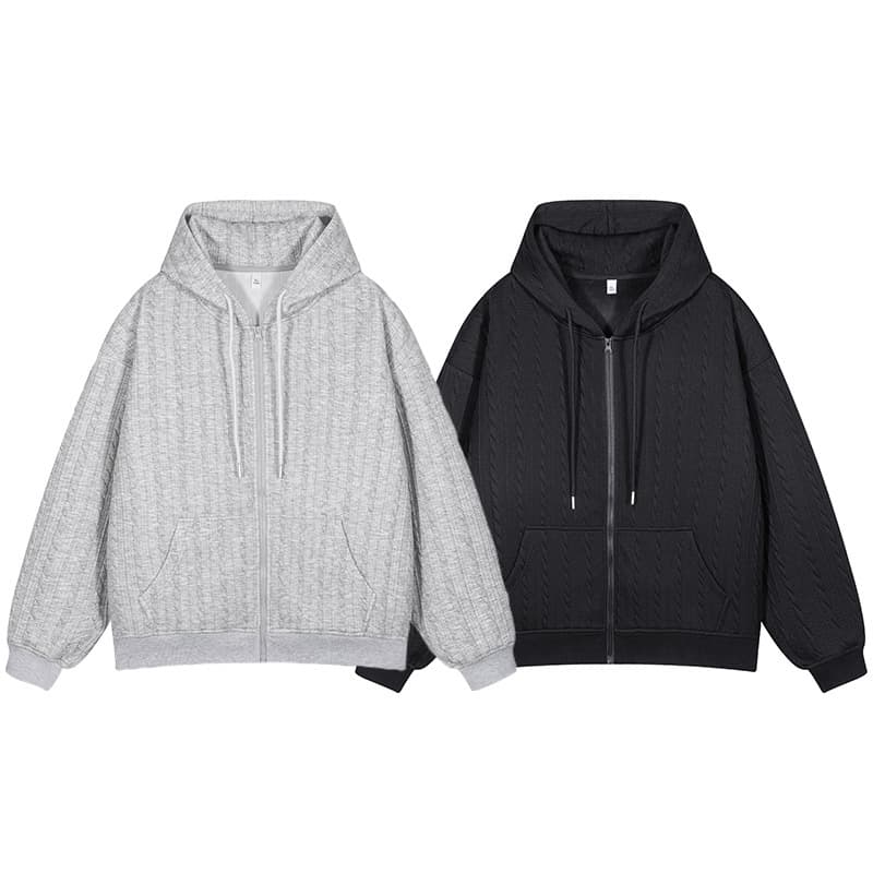 Casual Sweatshirt Cardigan Men's Spring/Autumn Season Trend Brand Loose Hoodie Simple Jacket Men's Jacquard Autumn Top