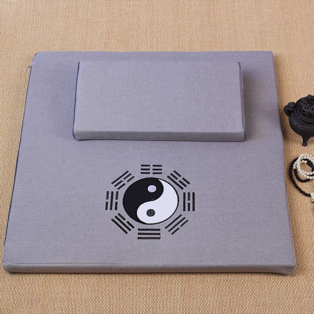 Meditation cushion, meditation cushion, coconut palm folding meditation cushion, home kneeling and worshiping Buddha futon, thickened cross-seat cushion, upper cushion F^