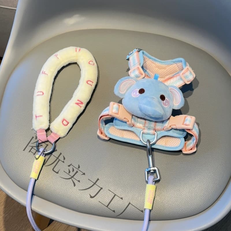 Creative Cute Dog Pet Leash Cat Chest Bag Back Decoration Small Dog Outdoor Harness Walking Rope