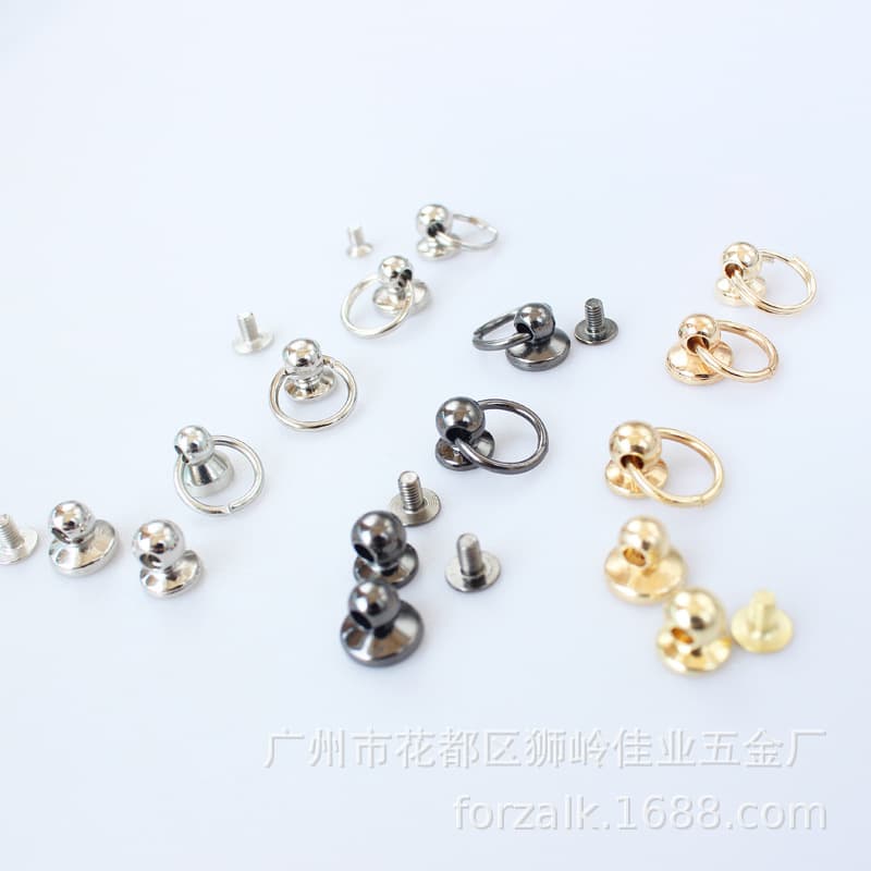 Guangzhou Nipple Studs, Monk Head Phone Case Accessories, Decorative Studs, Large and Small Sizes, with Ring, Nipple Studs with Screws