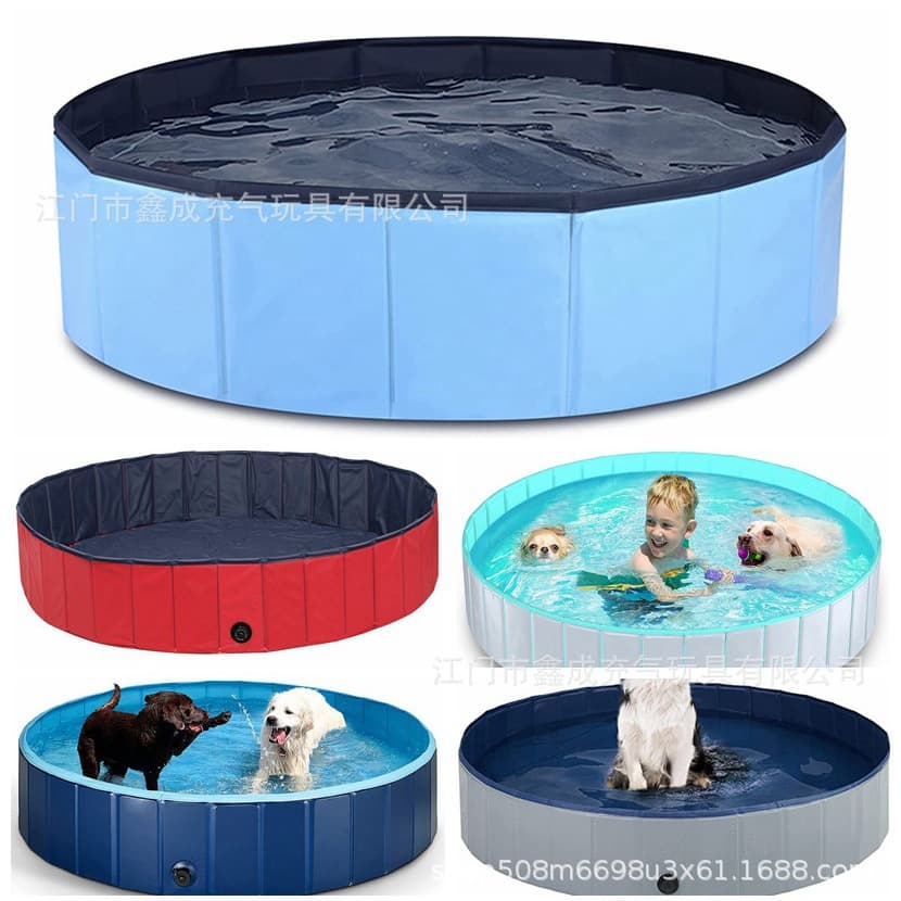 Factory PVC Pet Water Pool Red Dog Foldable Bathing Pool Swimming Dog Water Pet Bathing Basin