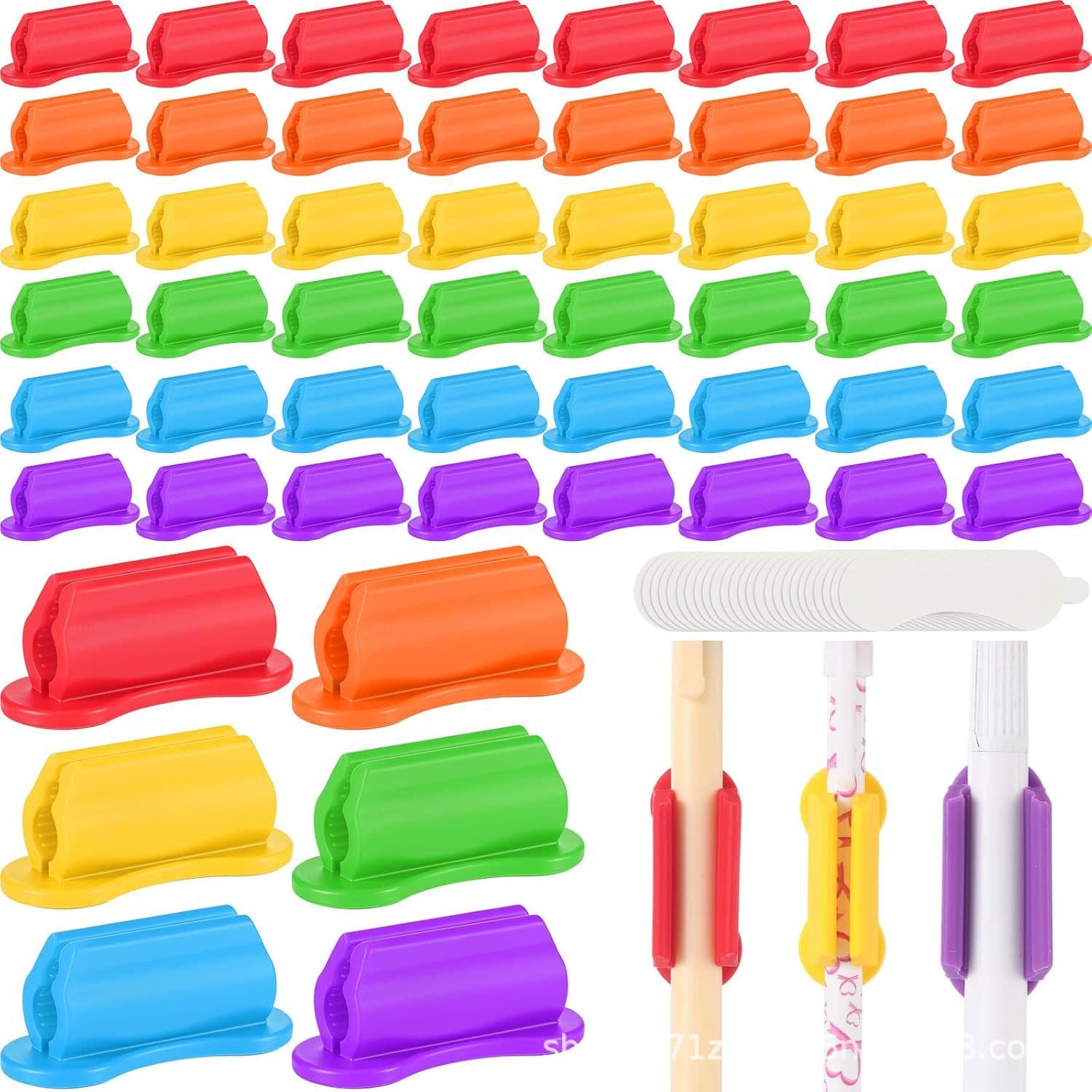 Amazon pencil holder pen clip self-adhesive silicone pen holder clip suitable for desk refrigerator whiteboard blackboard bulletin board