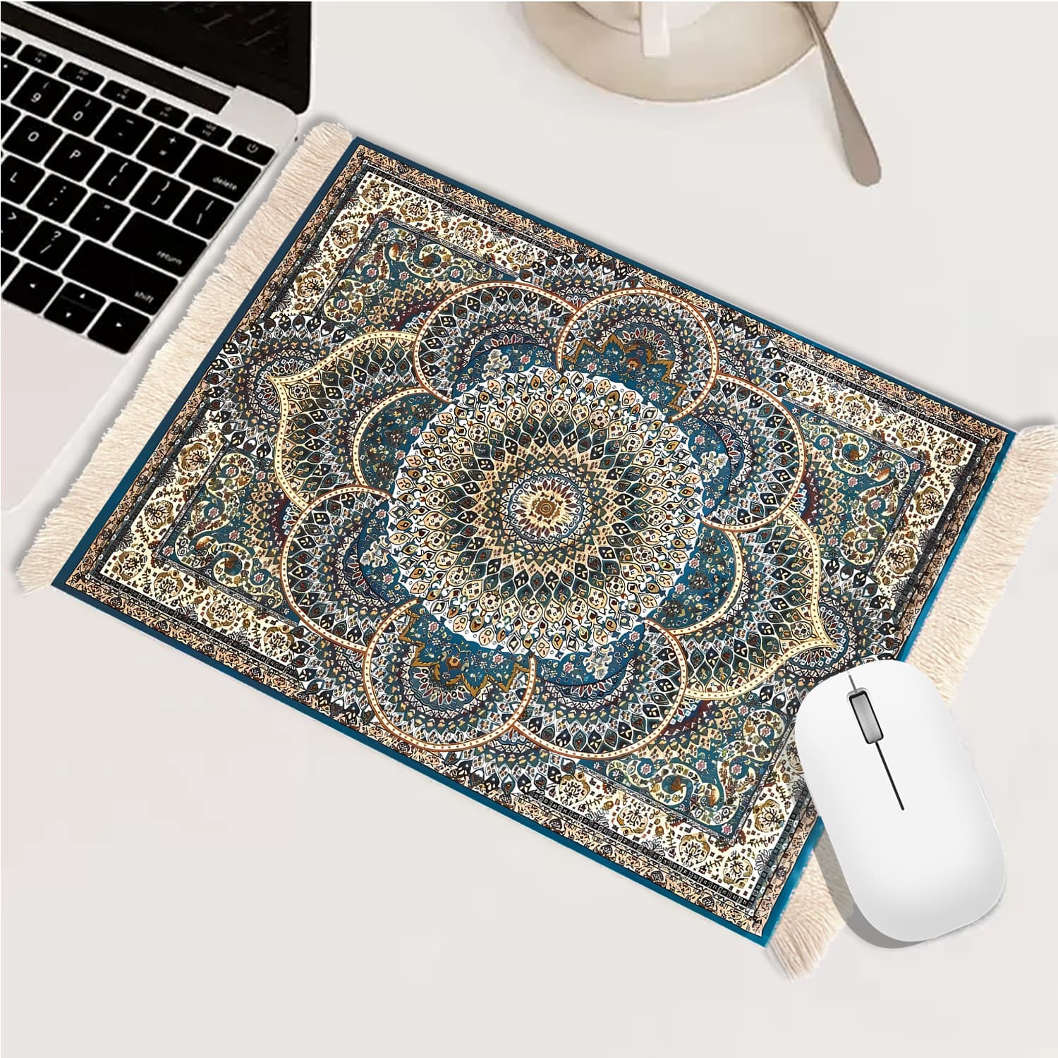 Cross-border Mouse Pad Exotic Persian European Retro Multifunctional Small Tassel Pad Office Decorative Insulation Coaster