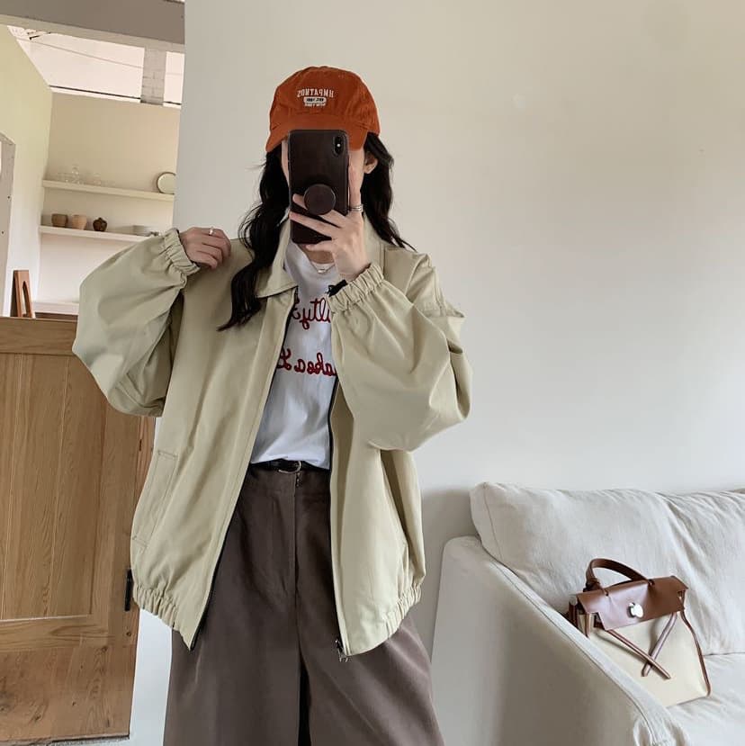 Jianmeng Reversible Jacket 2025 Autumn New Arrival Age-Defying Versatile Women's Long-Sleeve Zip-Up Jacket 85365