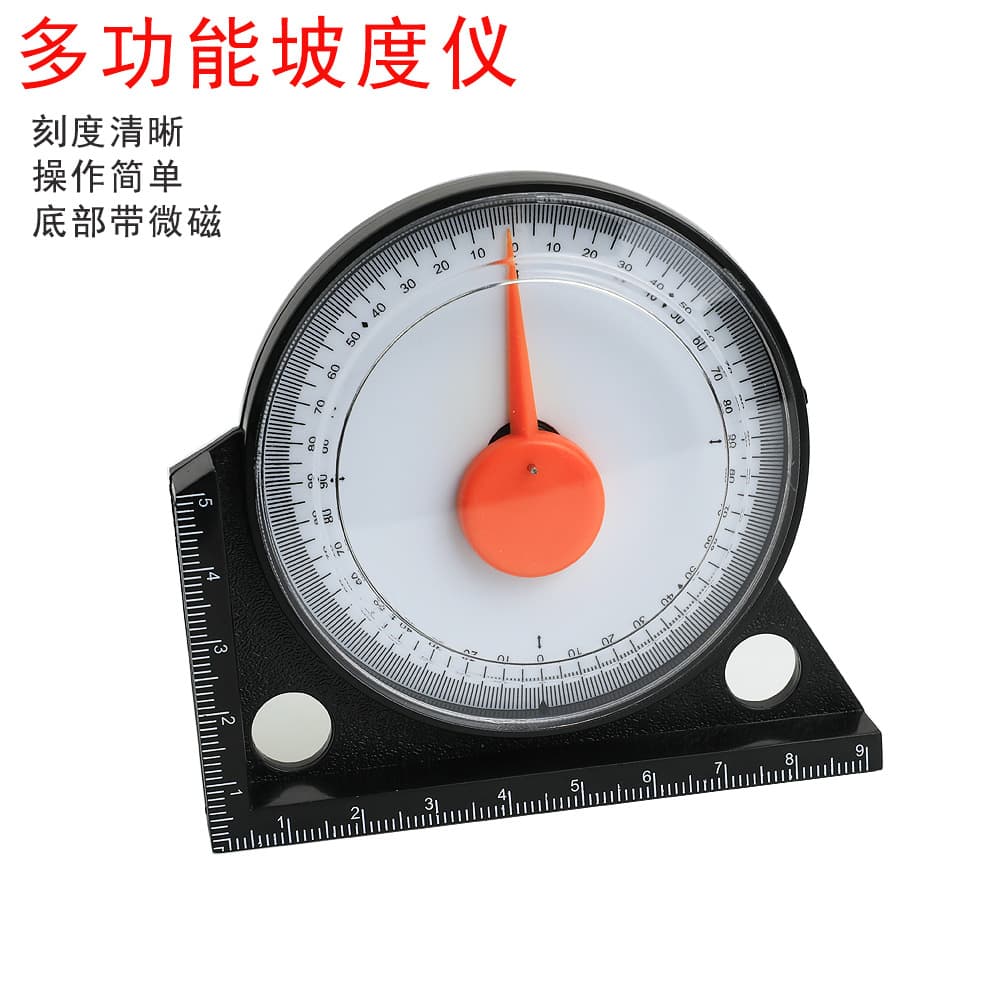 HUOTO Plastic Angle Gauge, Slope Meter, Angle Measuring Tool, Pointer Type with Scale, Level Angle Gauge