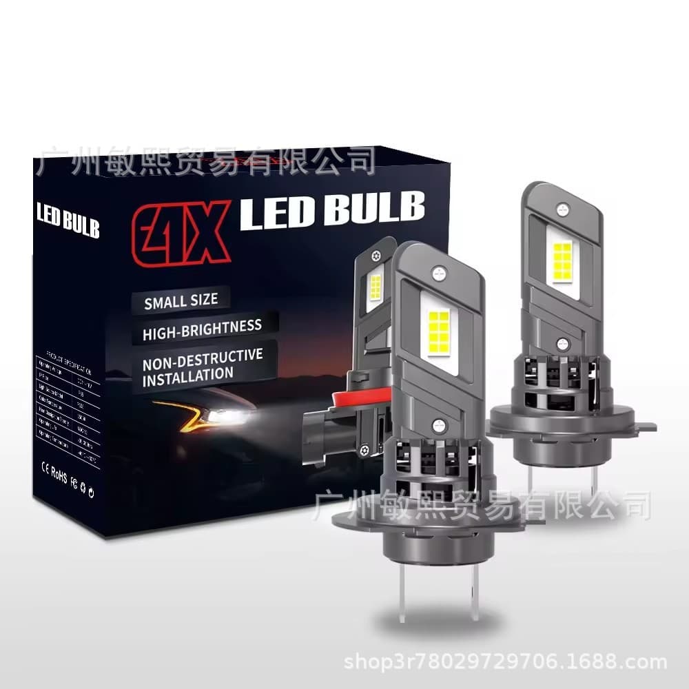 New E4X Direct Plug-in LED Fog Light LED Car Headlight Low Beam High Beam H7 H4 H11 HB3 No-Damage Installation