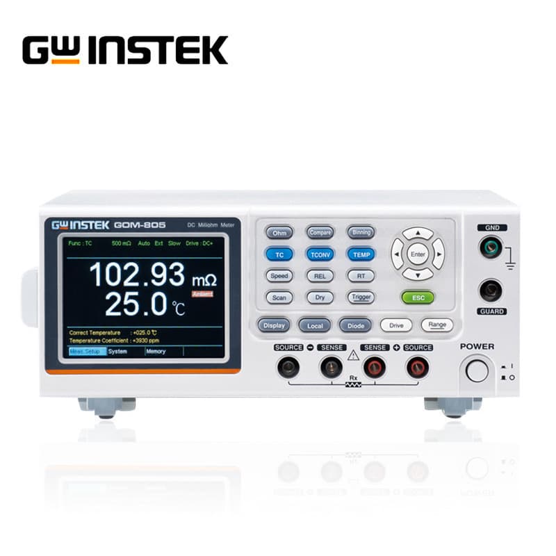 GW Instek DC Micro-Ohmmeter GOM-804/GOM-805 Resistance Meter 0.05% Accuracy Four-Wire Measurement