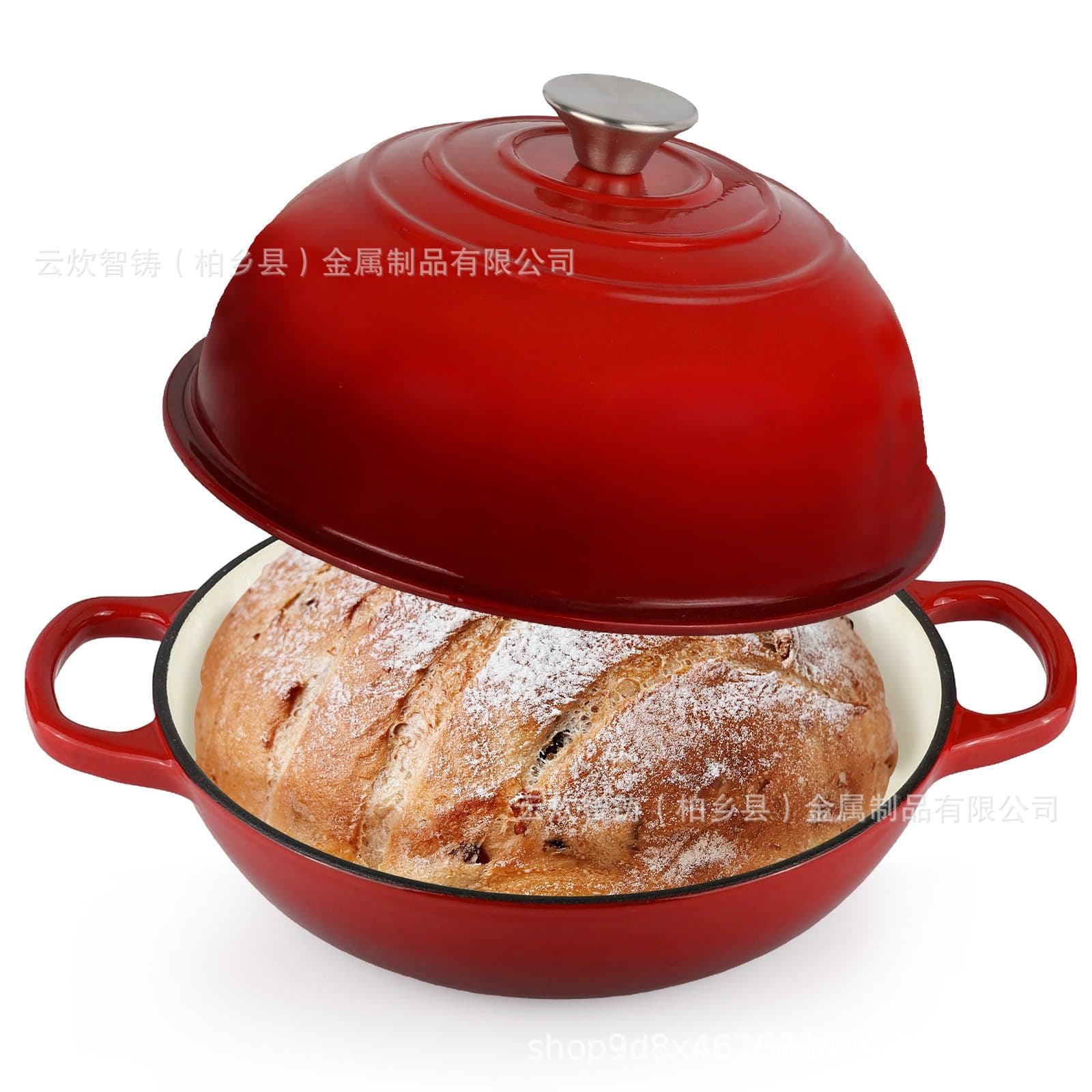 Cross-border wholesale enameled cast iron bread pan 26cm bread pan for sourdough baking non-stick