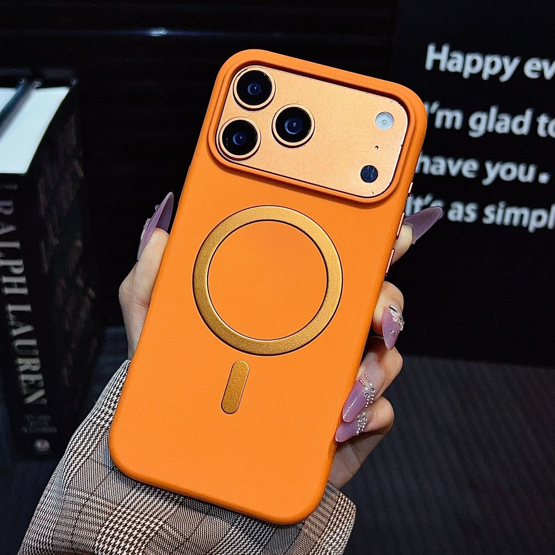 Magnetic Phone Case for iPhone 17 Pro Max, Rock Sand Texture, Apple 16 Pro Personalized Skin-Feel Drop-Resistant Protective Cover