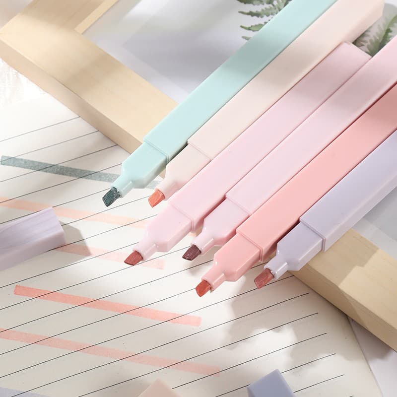 Sweet Salt Colorful Rod Fluorescent Pen Eye Protection Highlighter Creative Stationery Student Marking Pen