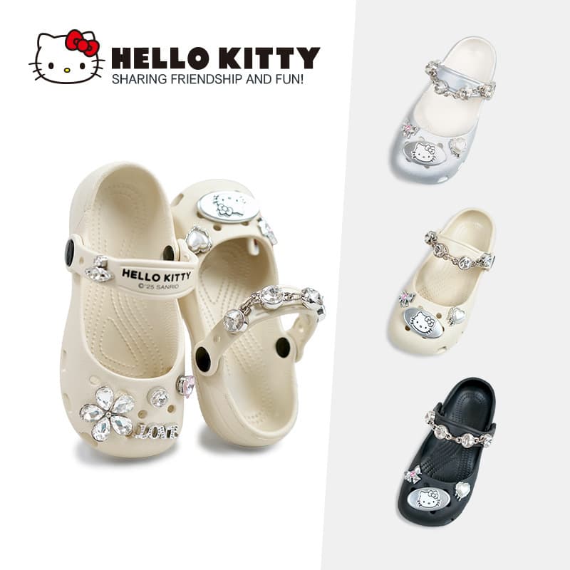 Drop shipping 2026 new summer style girls' ballet rhinestone hole shoes for children's slip-on dancing princess shoes