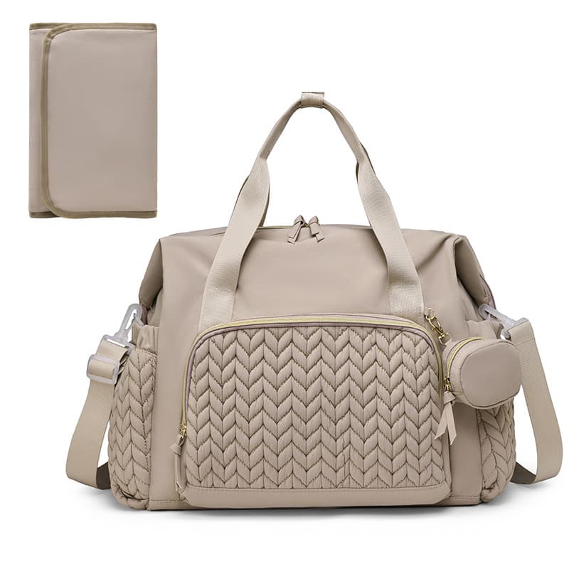 Large Capacity Mom Handbag, Crossbody Multi-Functional Baby Outing Storage Bag, Fits on Stroller, Stylish Mom Bag