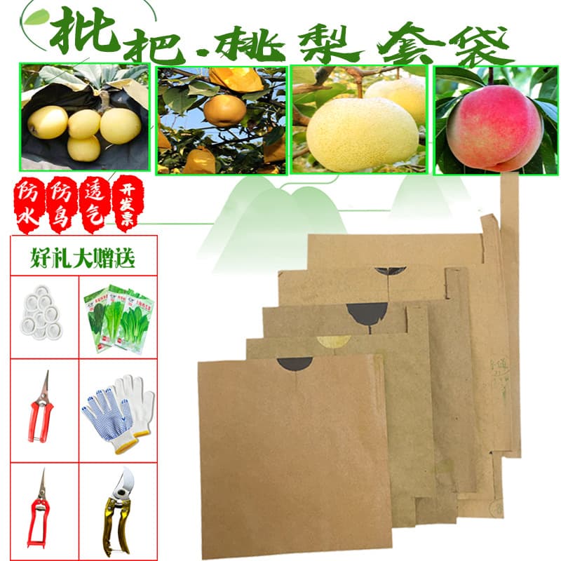 Pear-specific bagging, peach, pomegranate, mango, yellow peach, watermelon rain and insect/bird-proof, breathable apple loquat bag with free shipping