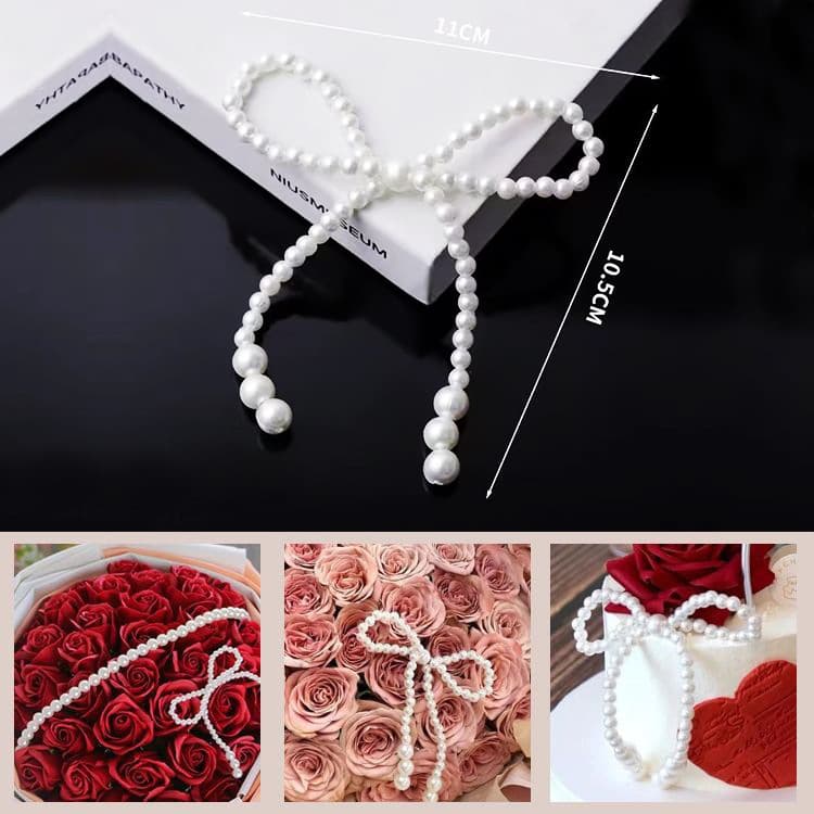 Floral Pearl Chain Internet Celebrity Small Fragrance Bouquet Decoration Accessories Flower Packaging Material Necklace Bead Chain