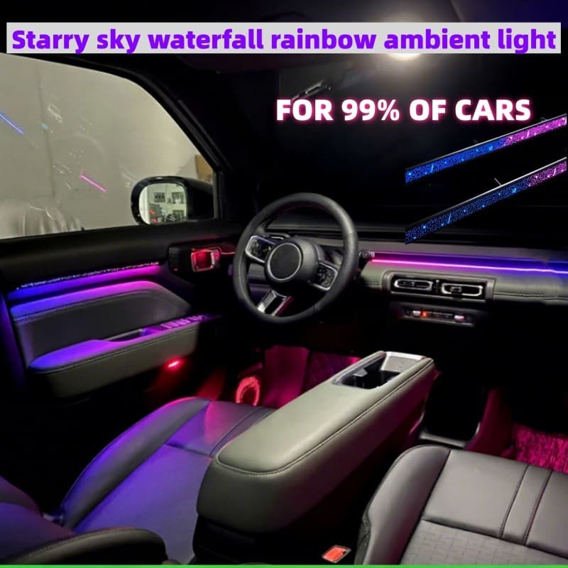 Universal color-changing starry sky light pattern car interior atmosphere light sound and light synchronization LED car atmosphere car interior