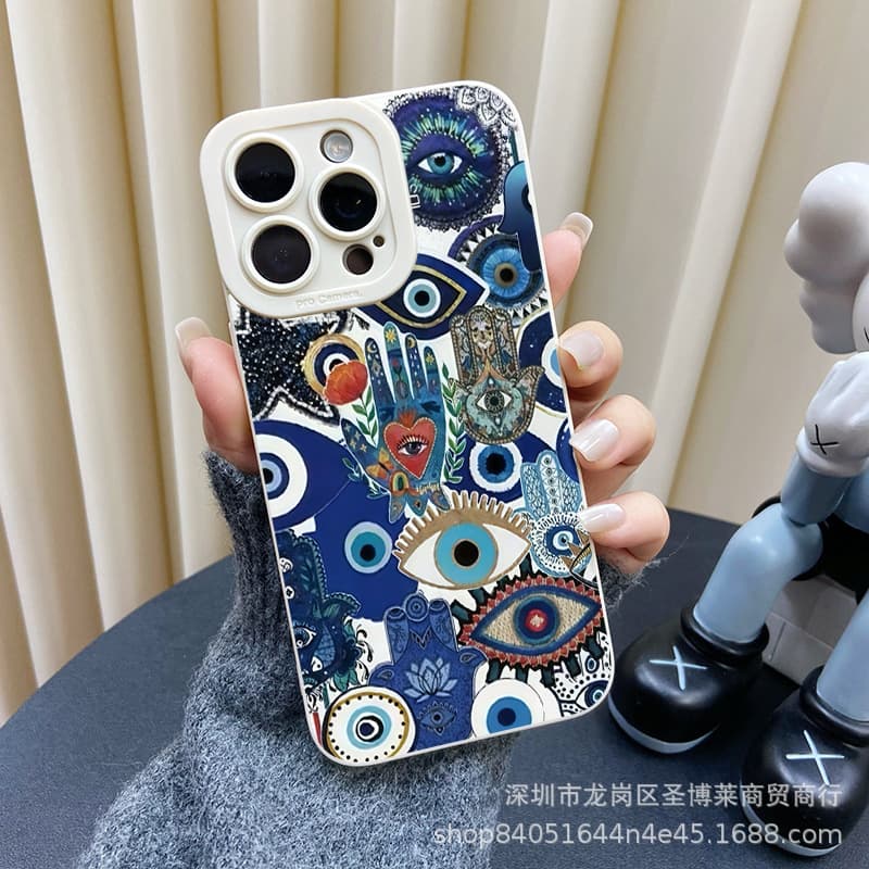 Blue Eye Design Phone Case Compatible with iPhone 15, iPhone 12 Pro Max, 14/13/11/XS Max, Eye Pattern 16