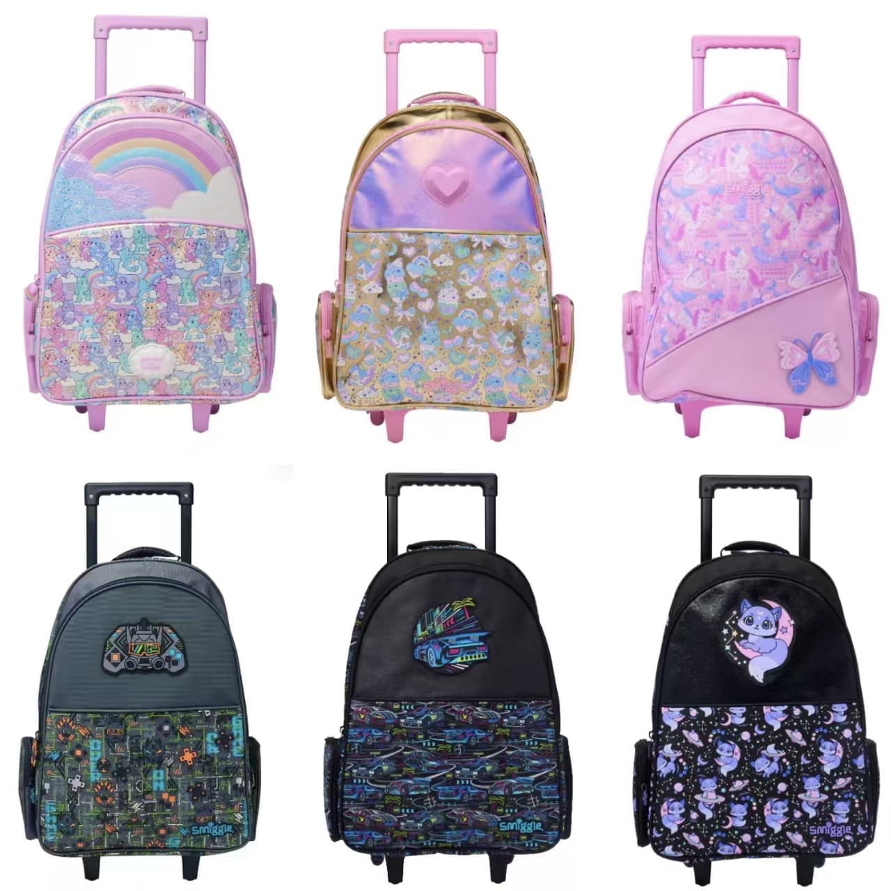 Australian smiggle large trolley schoolbag can carry student travel backpack