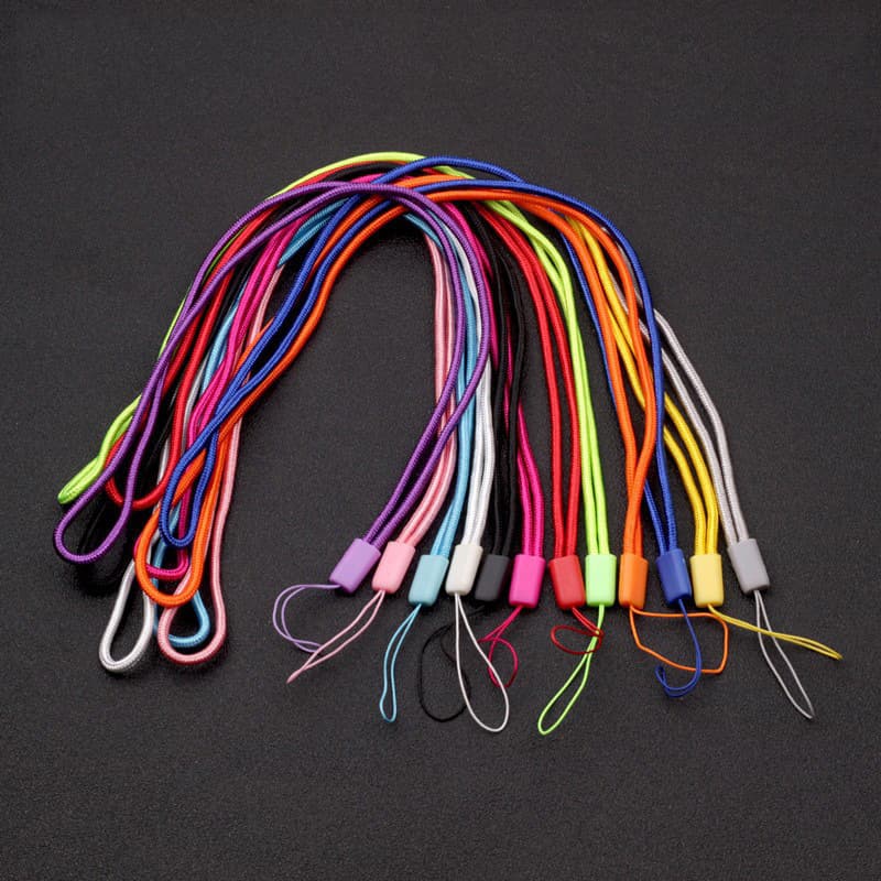 3.0mm Round Nylon Phone Lanyards, Approximately 45cm Long Nylon Braided Straps for Cameras and Devices