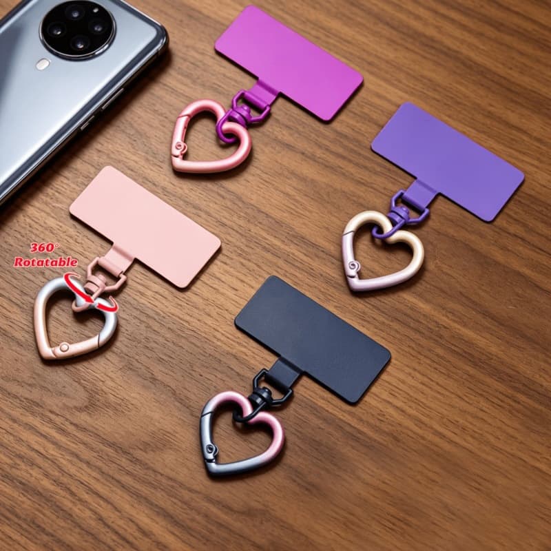 Personalized sweet love mobile phone case clip dopamine mobile phone gasket lock lanyard accessories
