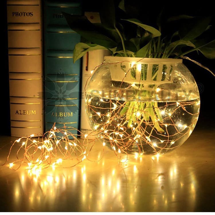 MCCARRON Button Electronic LED Waterproof Copper Wire Light Flower Cake Decoration Gift Box Arrangement Lantern