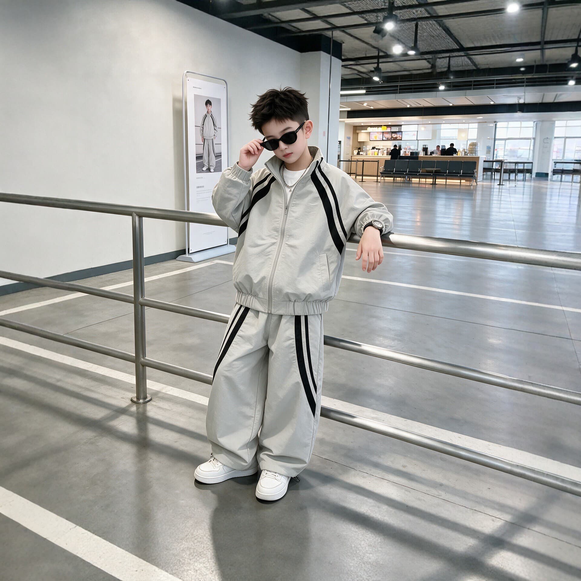 Kids Set Boys Spring Autumn Jacket Pants 2026 New Fall Outfit Girls Color Block Stylish Two-Piece Set