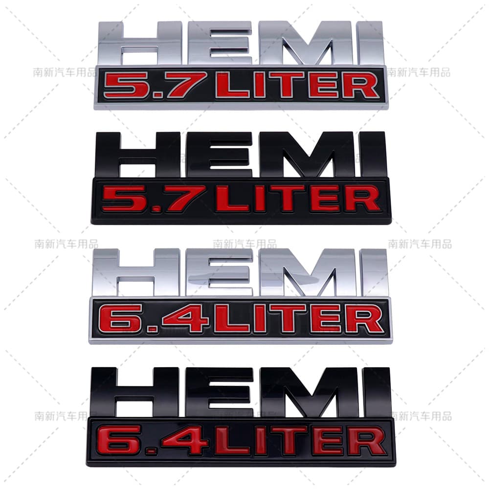 New Style Jeep Grand Cherokee 5.7L HEMI 6.4Liter Car Logo Decal Sticker Modification ABS Material High Quality Vehicle Decal