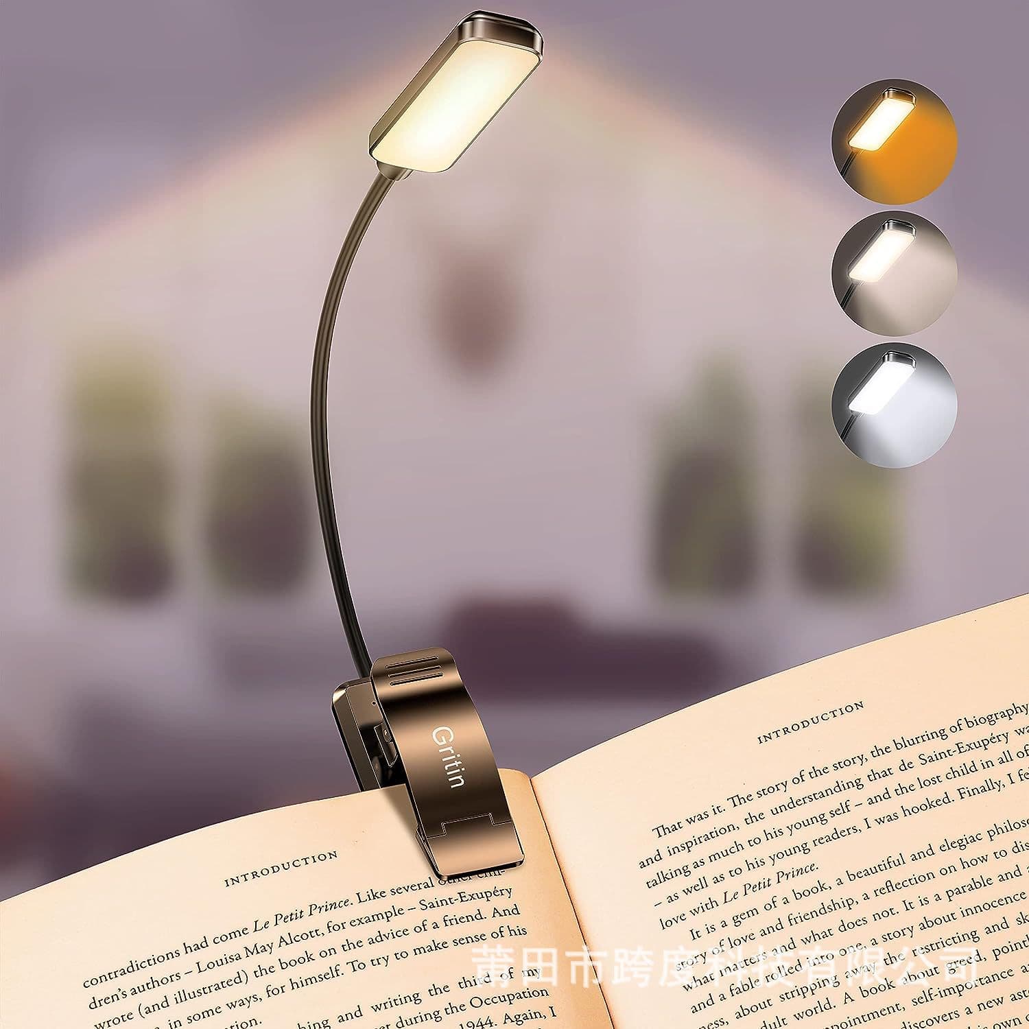 Cross-Border Bestseller 9 LED Rechargeable Book Light Clip-On Reading Lamp