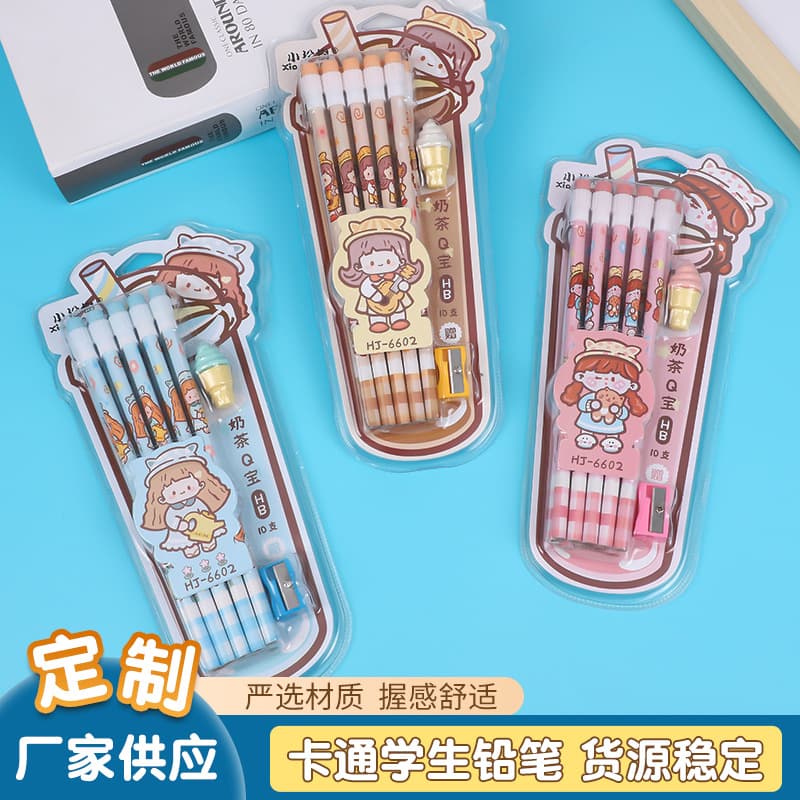 10 Small Pine Trees HB Student Pencil Sweet Potato Aerospace Cartoon Kindergarten Writing Drawing Pencil In Stock Wholesale