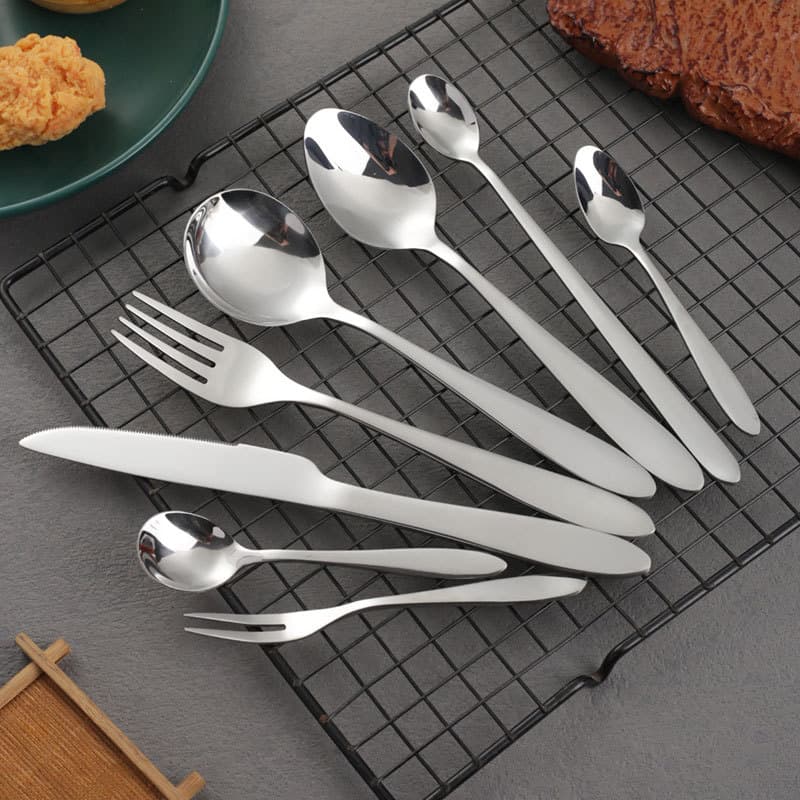 Stainless Steel Spoon Knife Fork Spoon Cutlery Set Western Steak Knife Fork Set Polished Handle Sunshine 11 Series