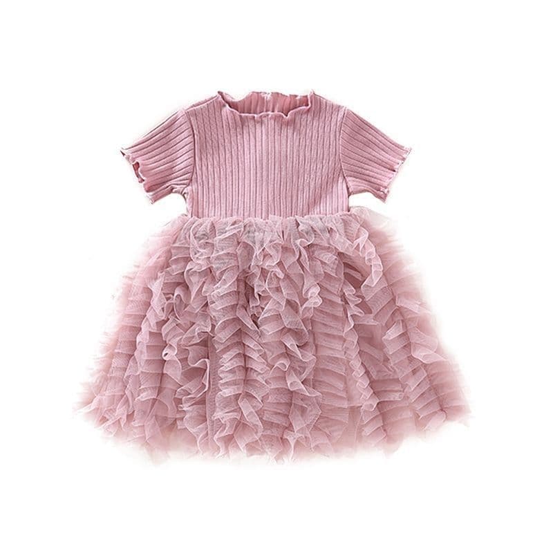 2026 Summer Children's Dress Baby Girl Princess Tulle Skirt Fashionable Layered Cake Dress Korean Style