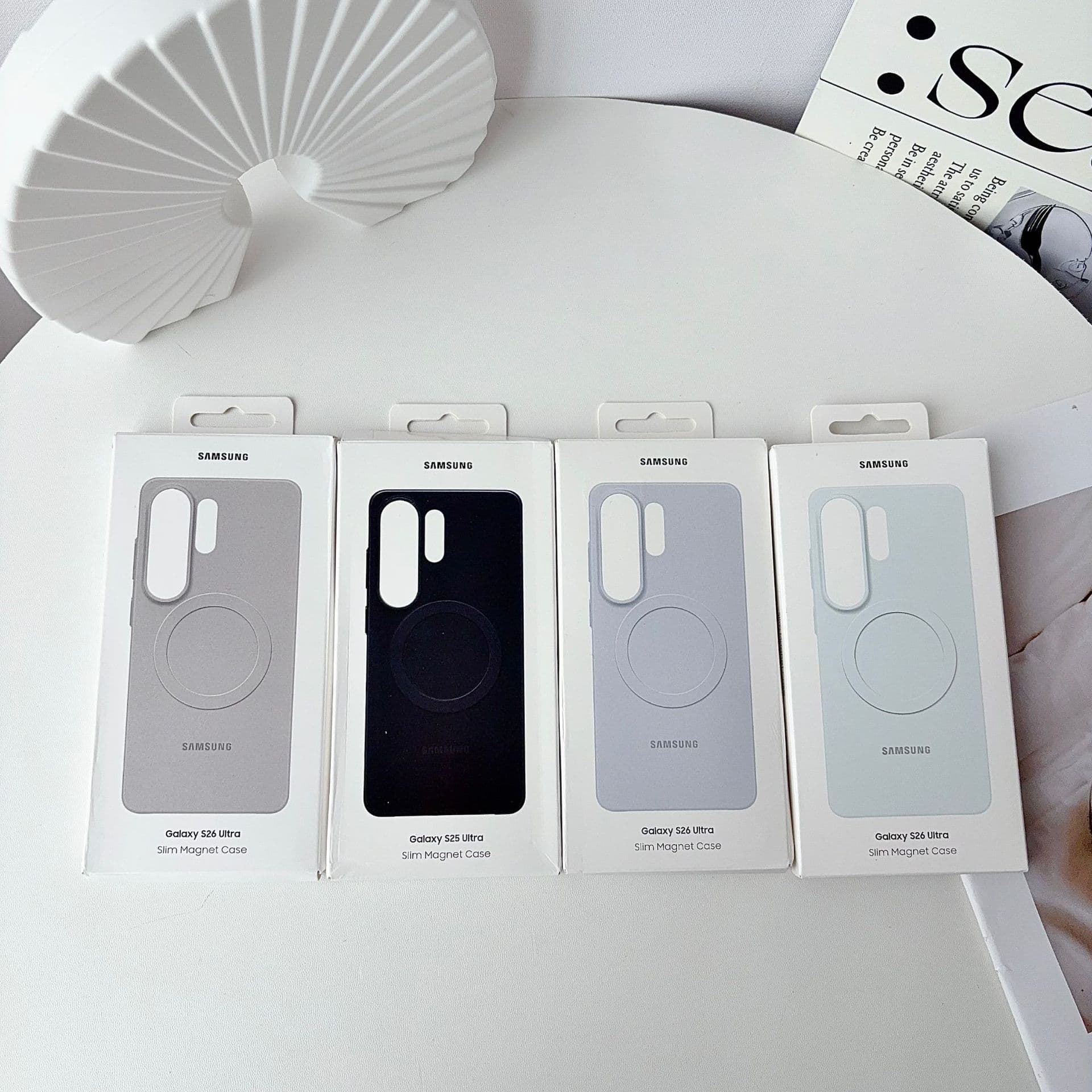 Original and authentic suitable for new Samsung GaIaxy S26UItra eco-leather mobile phone case S26 magnetic suction