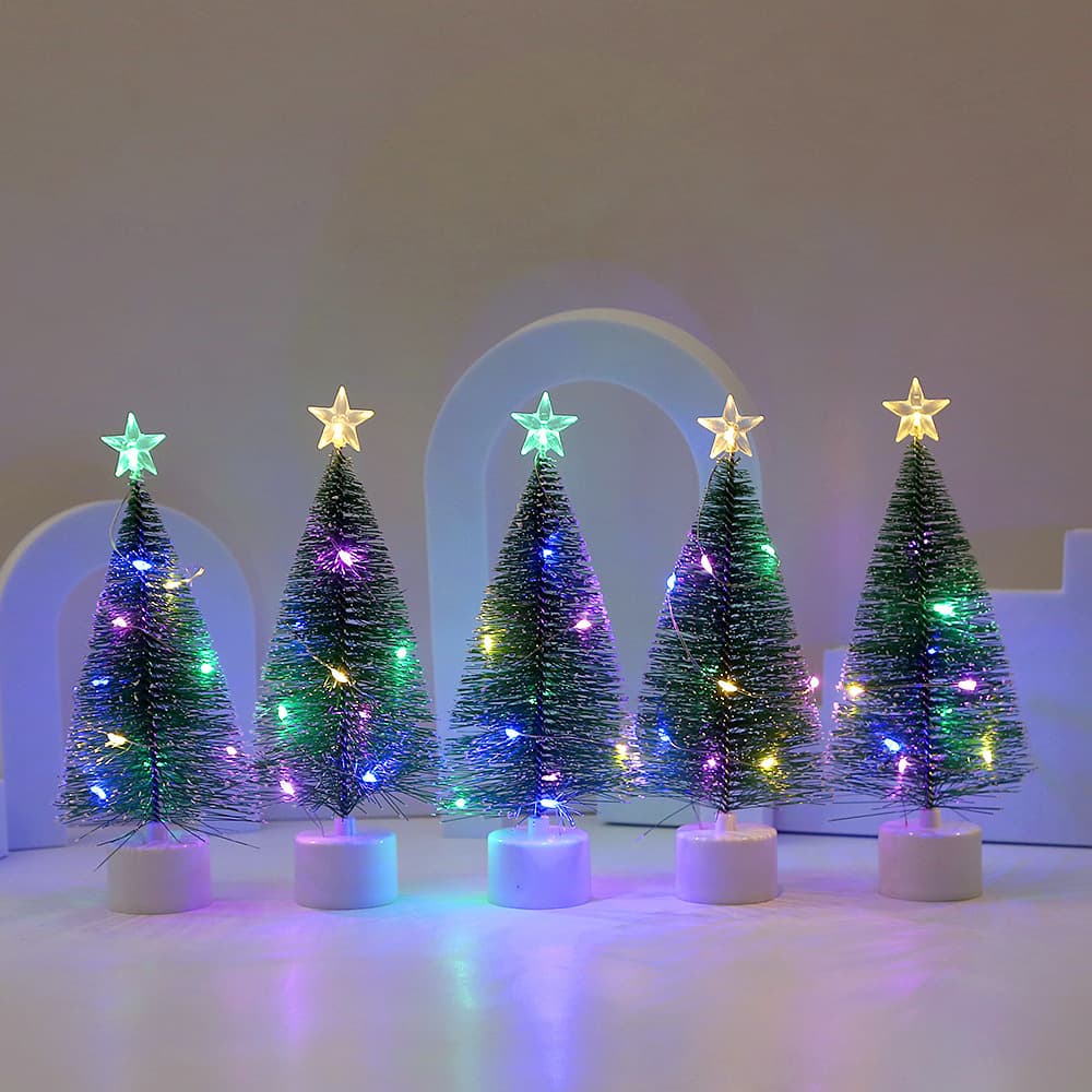 Christmas Decoration LED Lighting Mini Christmas Tree Gift Desktop Window Atmosphere Dressing Ornament