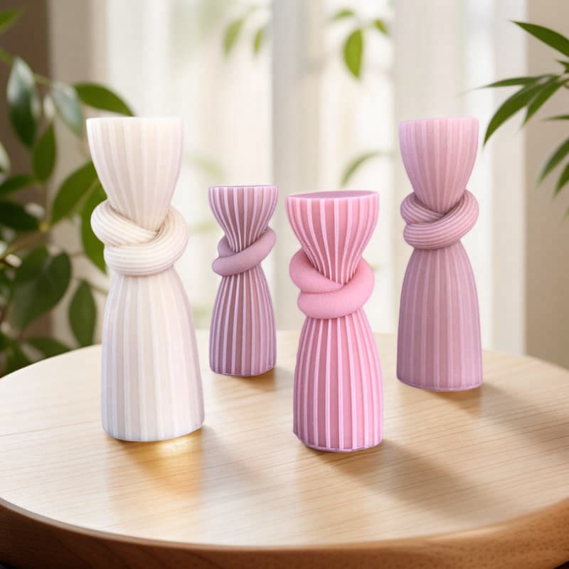 3D Knot Candle Mold - Knotted Rope Candle Holder Mold DIY Scented Candle Silicone Mold for Cross-Border