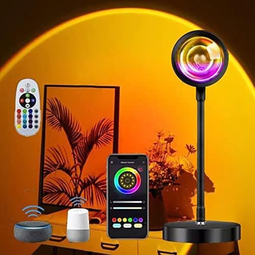 at Dusk Lamp Atmosphere Light Sunset Lamp Photography Internet Celebrity Projection Graffiti Tuya New LED Floor Lamp for Leisure Entertainment