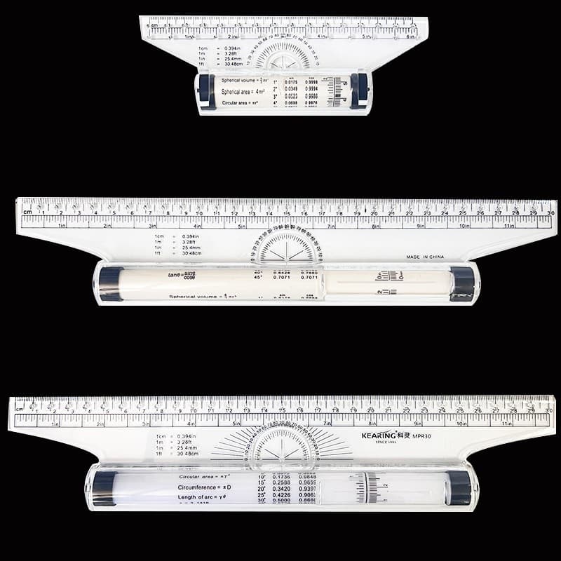 xhg 30cm Parallel Rolling Ruler Drawing Roller Ruler Balance Ruler Rolling Ruler Multi-Purpose Drafting Design Parallel Angle Ruler