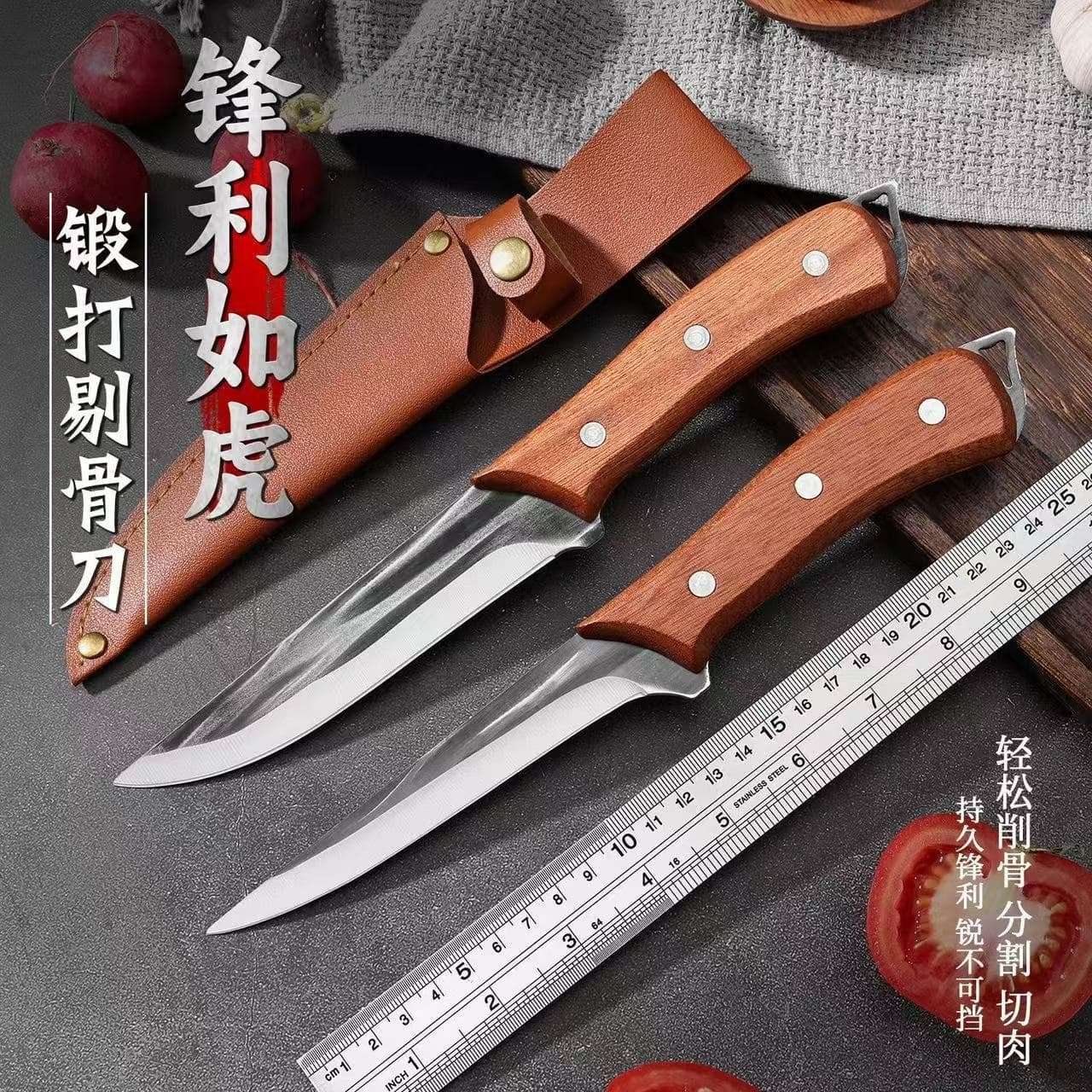 Sharp Longquan Knife Hand-Forged Boning Knife High Hardness Butcher Meat Cutting Knife for Beef and Lamb
