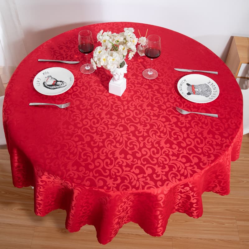 Round Tablecloth for Hotels, Restaurants, and Home Dining - Non-Waterproof Fabric