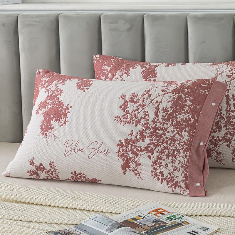 One Pack of Pure Cotton Gauze Pillowcases, All-Inclusive Side Snap Fixed Anti-Slip Pillowcases, All-In-One Cotton Pillowcases
