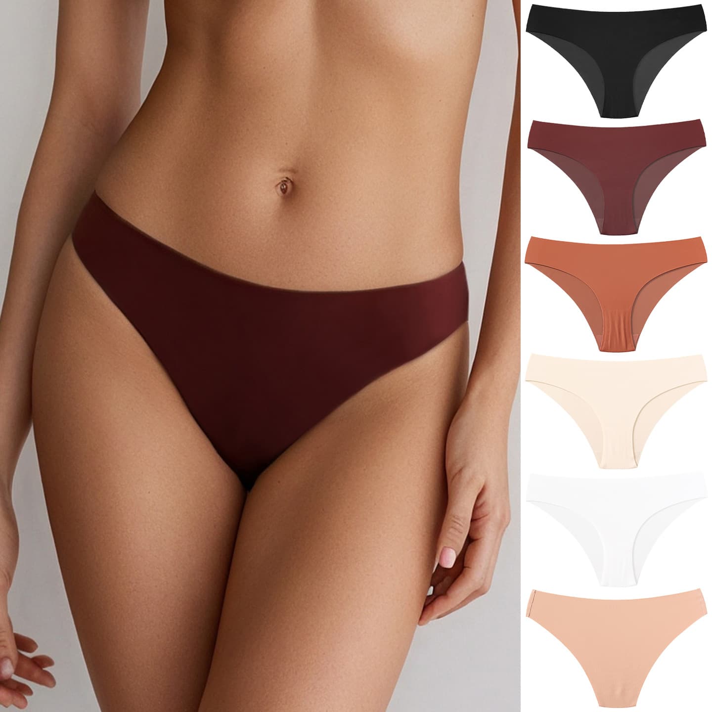 Cross-border US and EU Plus Size No-Show Seamless Panties for Women, Sports Yoga Low-Rise Comfortable Ladies' Bikini Briefs
