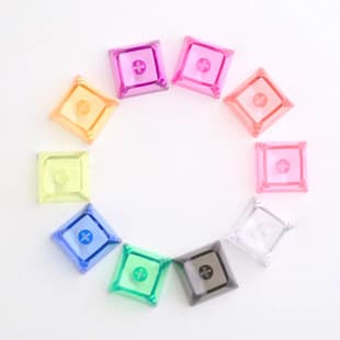 High Transparency Translucent Multi-Color Custom Mechanical Keyboard Keycaps PC Material XDA Height 9.3mm Glossy Keycaps