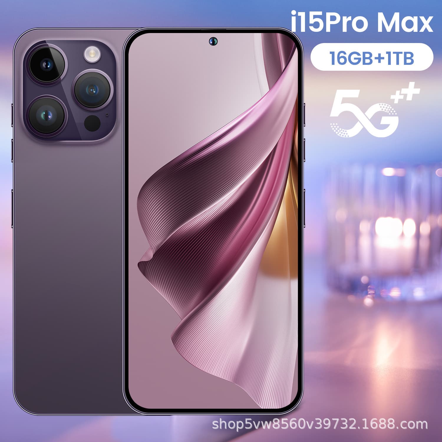 Hot-Selling Cross-Border Smartphone I15 Promax with Large Screen, 16+1t, Foreign Trade Source, Smart Device, In-Stock Manufacturer, Tk Can Handle Dropshipping