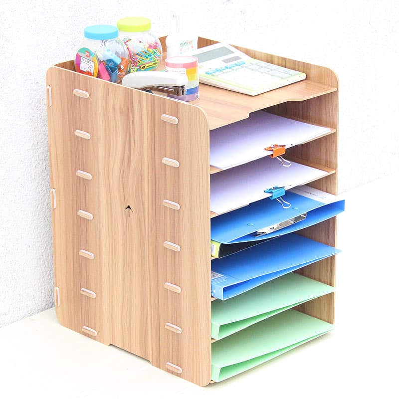 Office Stationery Storage Rack Desktop A4 File Organizer Box Large Capacity Document Shelf Multilayer Storage Rack