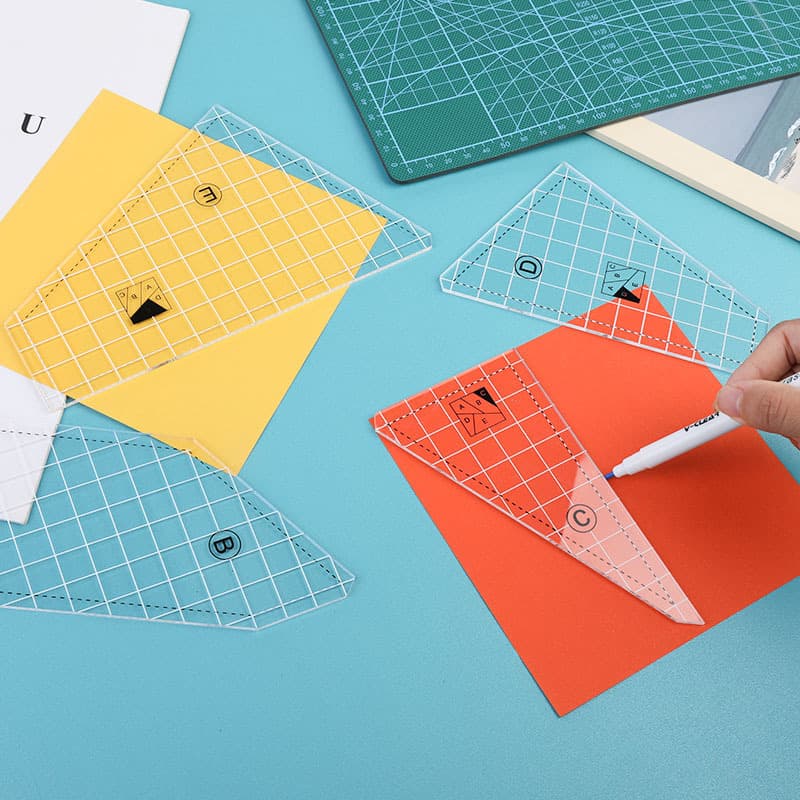 New acrylic patchwork ruler, sewing ruler, patchwork template, square sewing template, patchwork tool