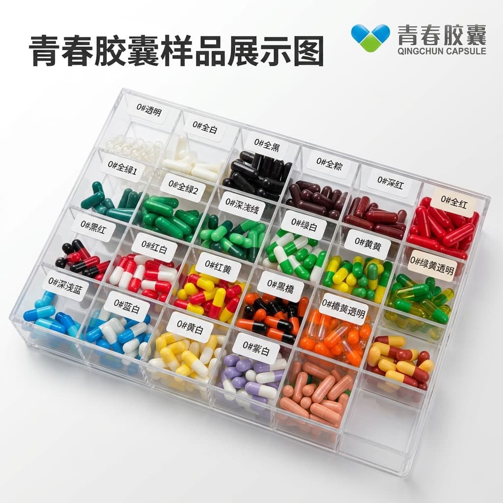 Factory direct sales No. 0 fully transparent all white blue and white all brown red red yellow green stomach soluble capsule shell empty capsule