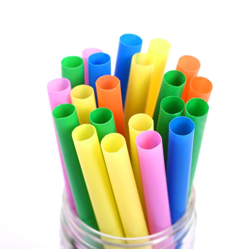 Colorful Large Thick Straws for Juice, Milk Tea, Disposable Plastic Straws DIY Creative Craft