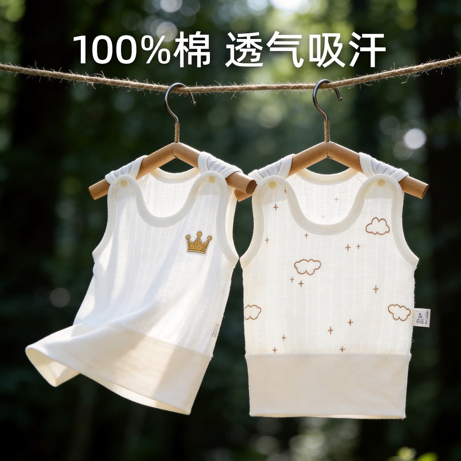 Baby vest summer thin type A pure cotton newborn baby ribbed belly protection clothes to wear as a base for 0-3 months
